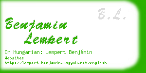 benjamin lempert business card